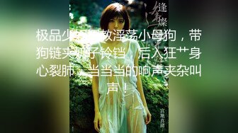 极品少妇调教淫荡小母狗，带狗链夹奶子铃铛，后入狂艹身心裂肺，当当当的响声夹杂叫声！