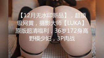 【12月无水印新品】，超顶级网黄，摄影大师【LUKA】原版超清福利，36岁172身高野模少妇，3P肉战