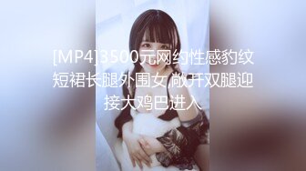 [MP4]3500元网约性感豹纹短裙长腿外围女,敞开双腿迎接大鸡巴进入