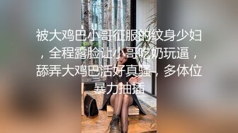 被大鸡巴小哥征服的纹身少妇，全程露脸让小哥吃奶玩逼，舔弄大鸡巴活好真骚，多体位暴力抽插