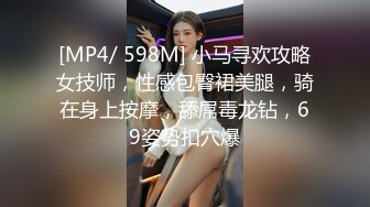 [MP4/ 598M] 小马寻欢攻略女技师，性感包臀裙美腿，骑在身上按摩，舔屌毒龙钻，69姿势扣穴爆