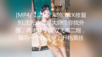 [MP4/ 1.21G] AI高清2K修复91沈先森嫖娼大师带你找外围，两嫩妹子玩双飞第二炮，操另一个妹子穿上开档黑丝